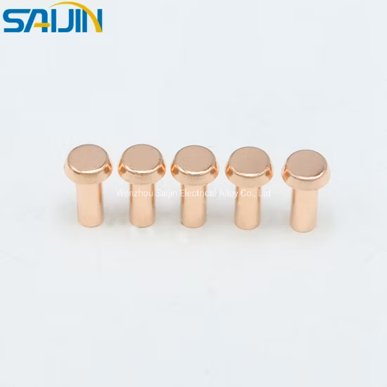 Custom Made Electrolytic Semi Tubular Copper Contact Rivets