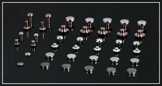 Bimetal Silver Copper Electrical Silver Contact Rivets for Industrial Relays