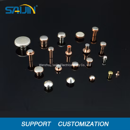 OEM Tri-Metal Agcdo Silver Contact Tips Moving Contact Rivet Double Break Micro Switch -Mv-16