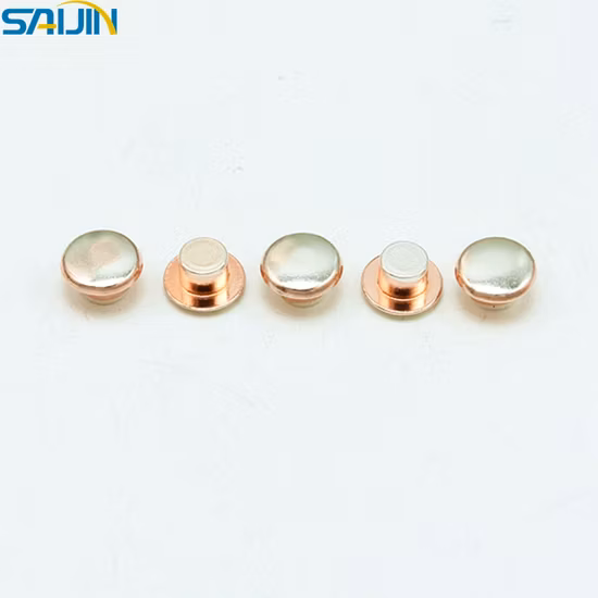 Trimetal Contact Rivet / Silver and Copper Alloy Rivet Contact / Metal Rivet